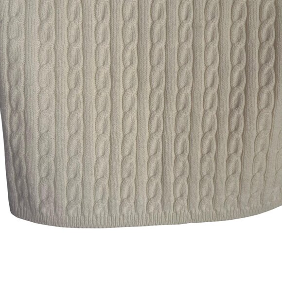 Happily Grey Womens Size M - Cropped Cable Knit Sleeveless Sweater Vest - Picture 6 of 6